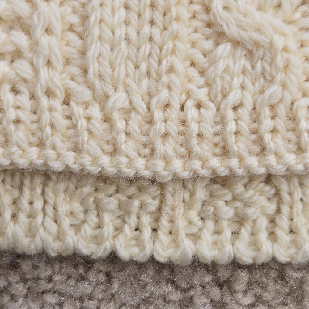 NWOT Bonner of Ireland Cable Knit Ivory Wool Scarf - Picture 8 of 12